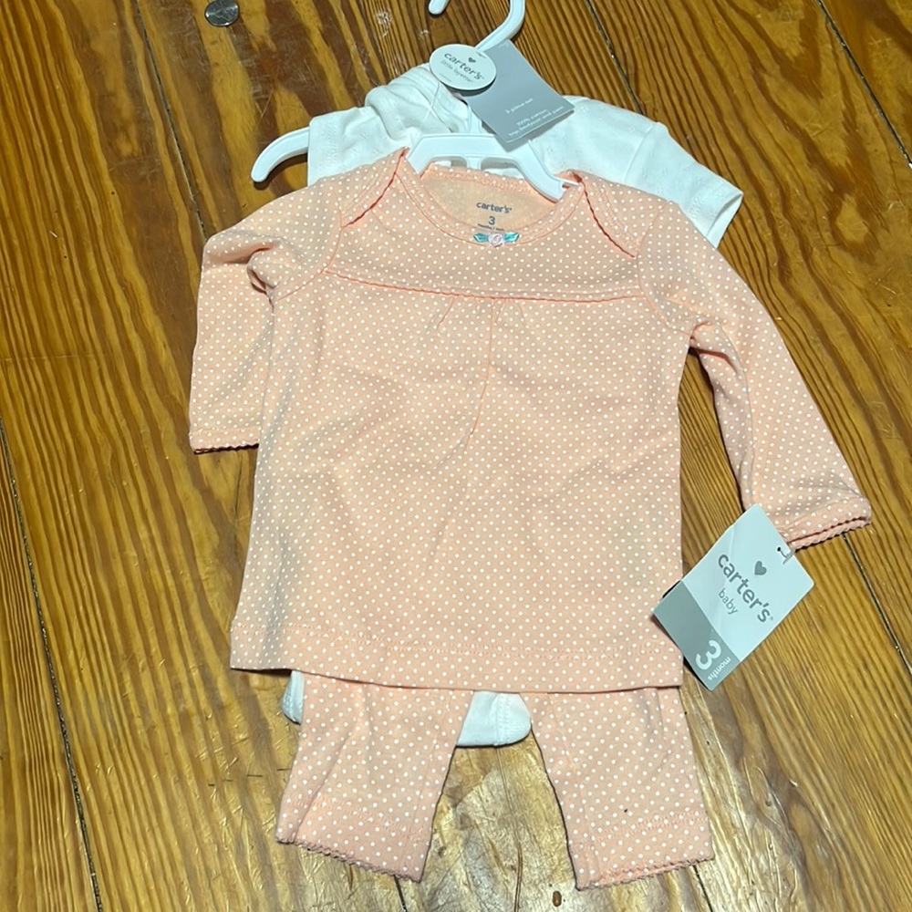 Peach Carters 3 piece set NWT
